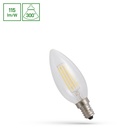 LED-pære C35 E14 230V 4W klar glødetråd Spectrum - 450lm - RA80