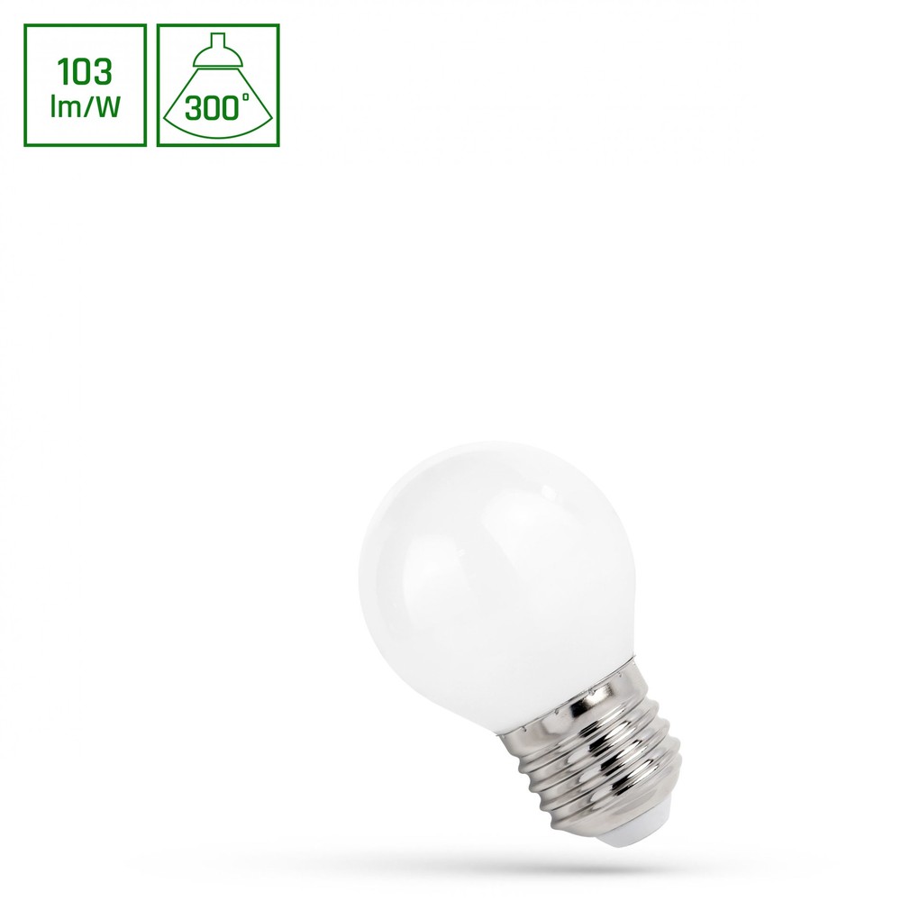 LED Pære G45 E27 230V 4W Kultråd Matteret Spectrum, 400lm, RA80