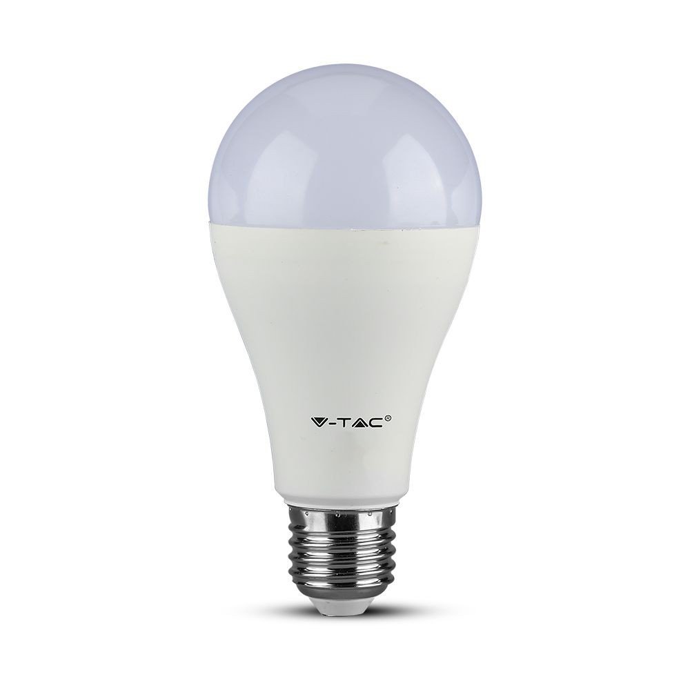LED Pære A65 17W E27 Samsung Chip 6400K Dæmpbar Plastik RA80 1521lm - 5 års garanti