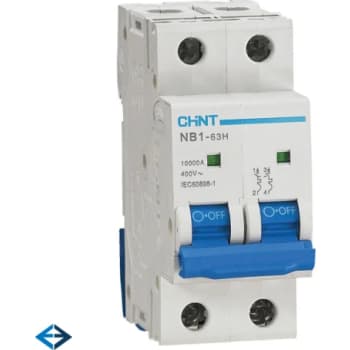 Automatsikring Chint NB1-63H, C 10A 2P, 10kA