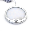 LEDlife Sono60s møbelspot - Påbygning, Sensor, Ø6 cm, børstet stål, 12V
