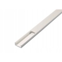 PVC profil til LED strip - 1m, hvid m. mælkehvidt cover