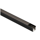 Sort matteret aluprofil til akustikpanel - 1,2m længde, 10x10mm