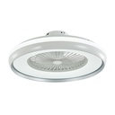 45W loftventilator med integreret lys og fjernbetjening i grå farve - AC motor, CCT: 3 i 1