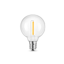 1W LED kronepære - G40, kultråd, klart glas, E14 (230V, 50lm, RA80)