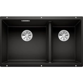 BLANCO SUBLINE 430/270-U UXI køkkenvask 75,5x46 SILGRANIT® sort
