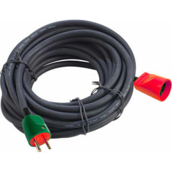 Kabelsæt slagfast DK stik 250V 13A 3G1,5mm2 20m