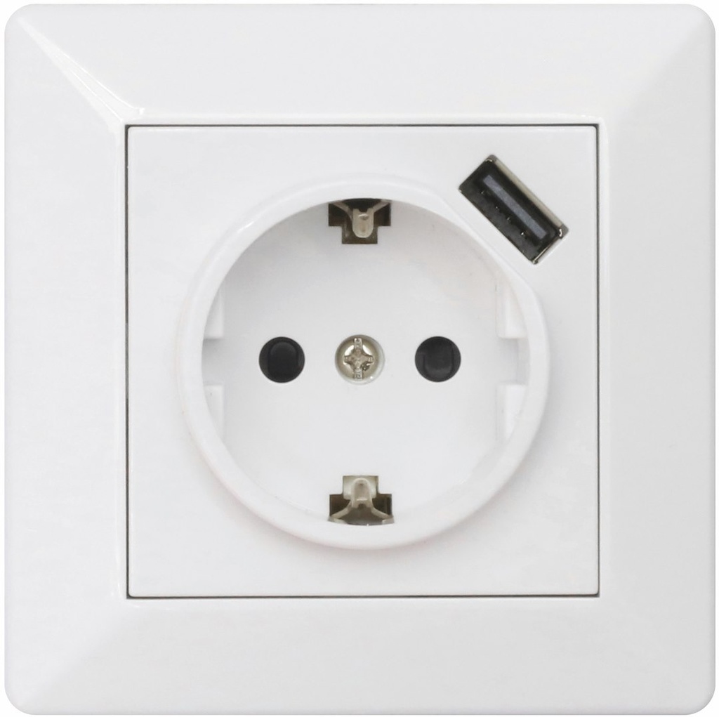 DELTA VÆGUDTAG 1-V + 1 X USB