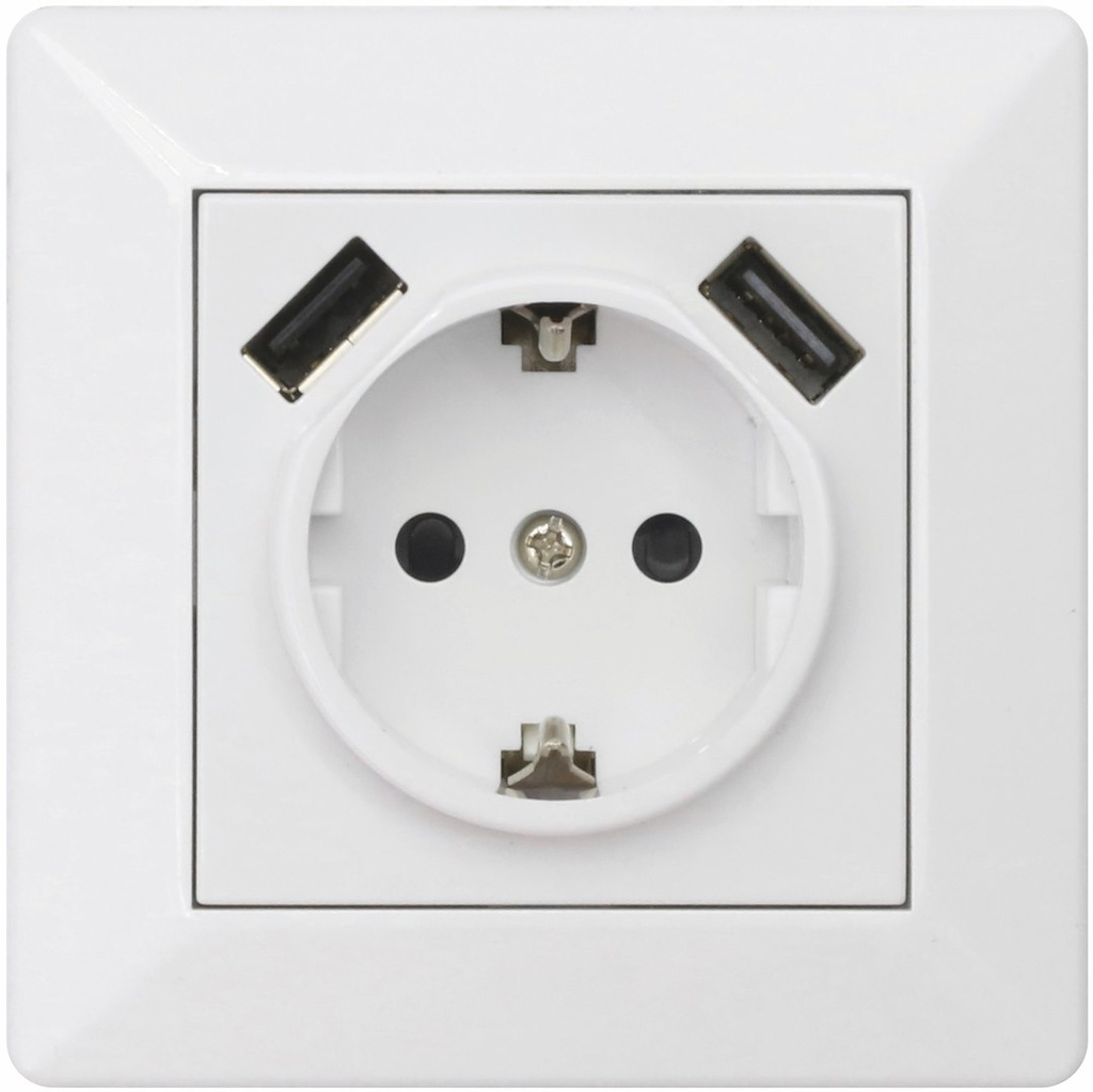 DELTA VÆGUDTAG 1-V + 2 X USB