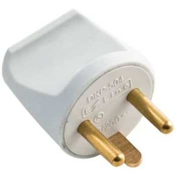 Stikprop rund m/jord grå 230V 16A