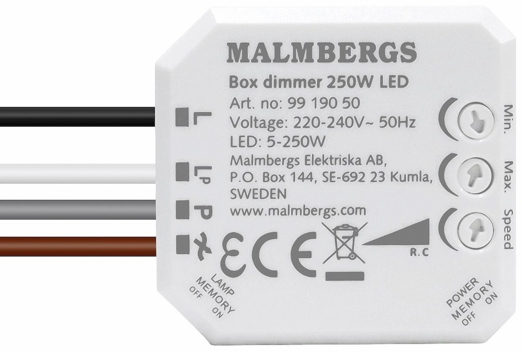 DOSDÆMPER UDEN NUL R,C,L