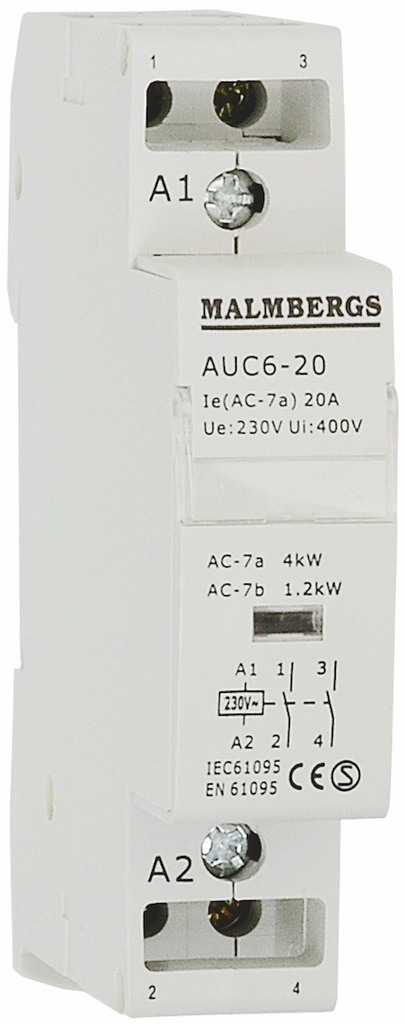 INST.KONTAKTOR 20A 230V 2-P 1M