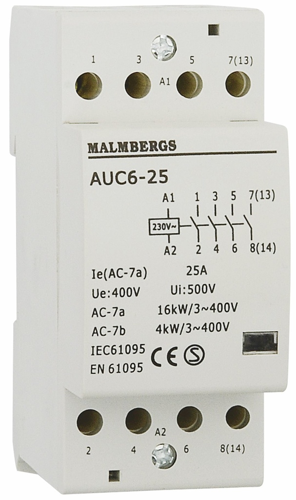 INST.KONTAKTOR 25A 230V 4-P 2M