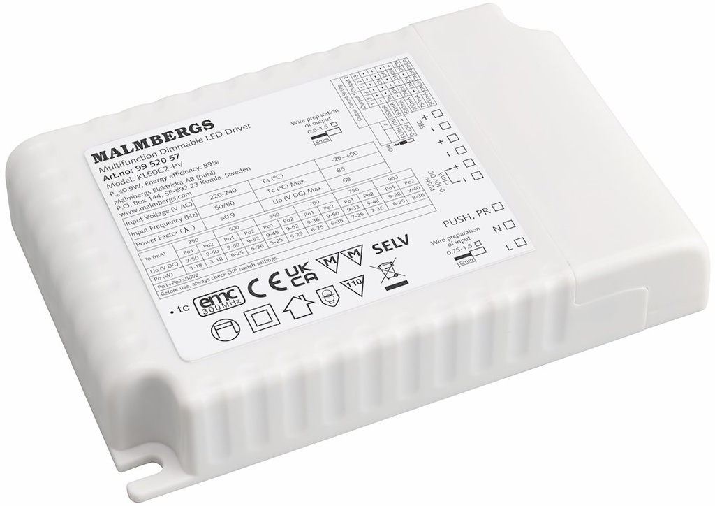 DRIVER PUSH/1-10V 2X25W