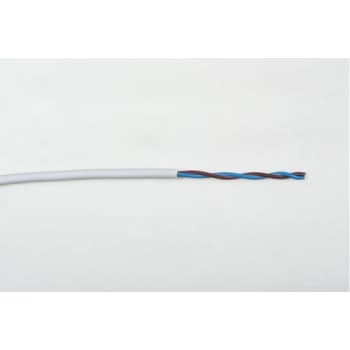 Ledning H05VV-F 2x1 hvid, R100