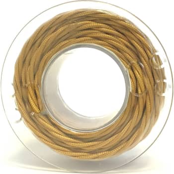 Stofledning, snoet, 2x0,75 mm², guld, S100