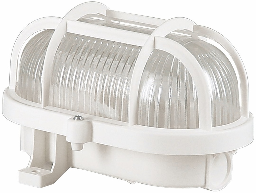 SKOTLAMPE OVAL 1X60W HVID
