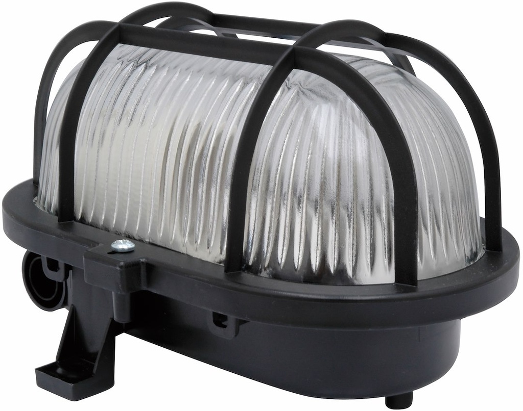 SKOTLAMPE OVAL 1X60W SORT