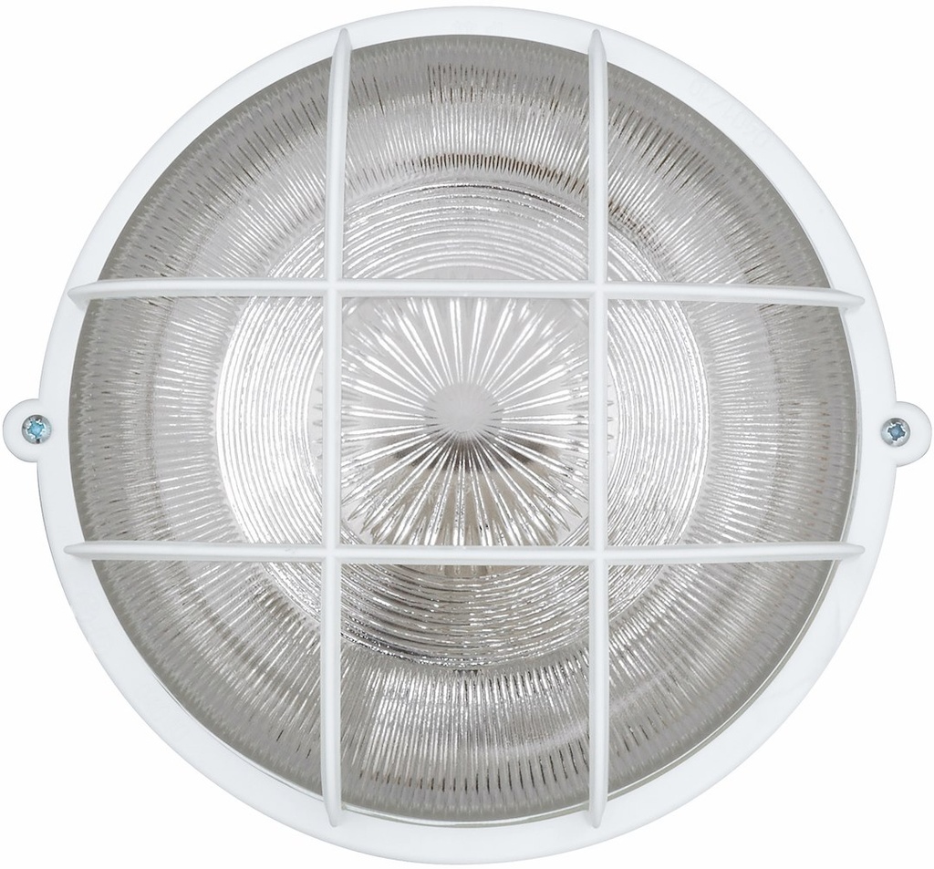 SKOTLAMPE RUND 1X100W HVID