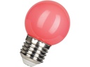 G45 LED pære - 240VAC 1W, E27 sokkel, Pink (IP44)
