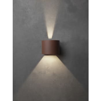 Bonito udendørs væglampe 2x5W 3000K IP65 dæmpbar, corten