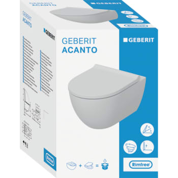 GEBERIT ACANTO hængetoilet/sæde 360x385x530mm t/indb.cist porcel