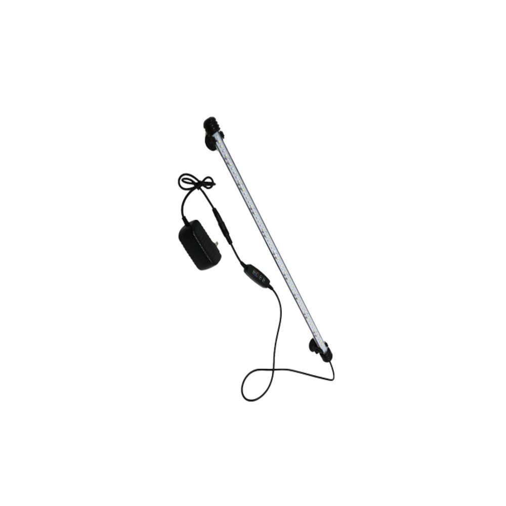 48 cm Akvarie Armatur - 5W LED, Hvid/Blå, Med Sugekopper, IP67 - Effekt: 5W, Input: 230V, 300lm, IP68