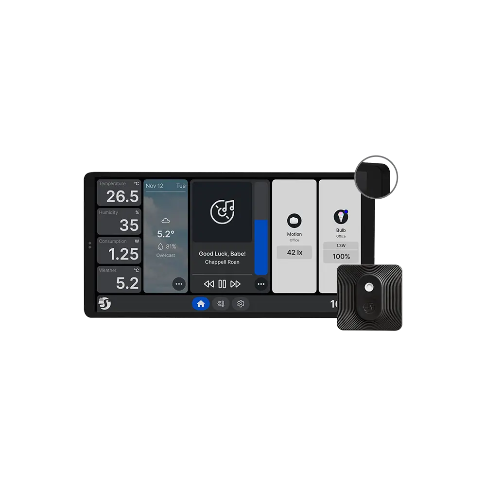 Shelly Wall Display X2 Silver - WiFi touch skærm