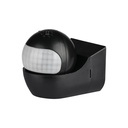 PIR vægsensor med bevægeligt hoved sort, IP44 (max: 400W LED)