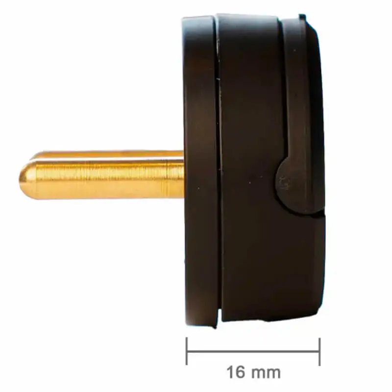 Danmarks fladeste stikprop – Kun 16mm 230V Sort