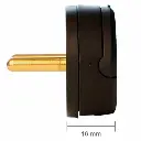 Danmarks fladeste stikprop – Kun 16mm 230V Sort