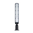 Slim 30W LED gadelampe - Neutral hvid, 230V, 140/85°, IP65, 423x109x76mm, sort, Skumringssensor.