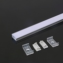 Monteringssæt til LED-stribe, sølvfarvet, 2000x23,5x10mm