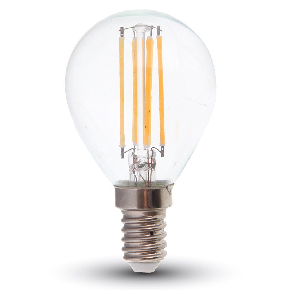 P45 LED Pære 6W E14 - Klart Glas, 2700K, 130lm/W, 800lm, RA80