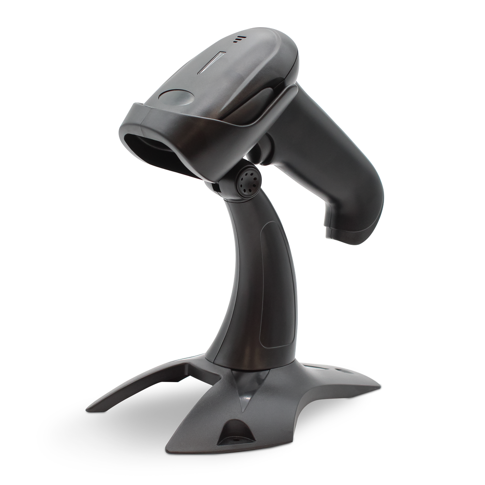 Trådløs scanner med holder - 2,4GHz dongle, bluetooth - 1D og 2D scanningsfunktioner