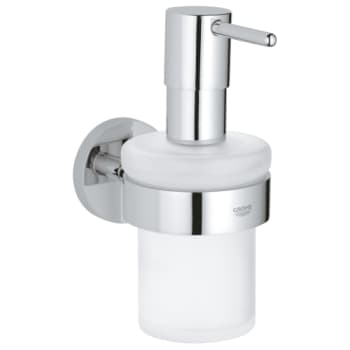 GROHE START sæbedispenser m/holder glas/metal forkr