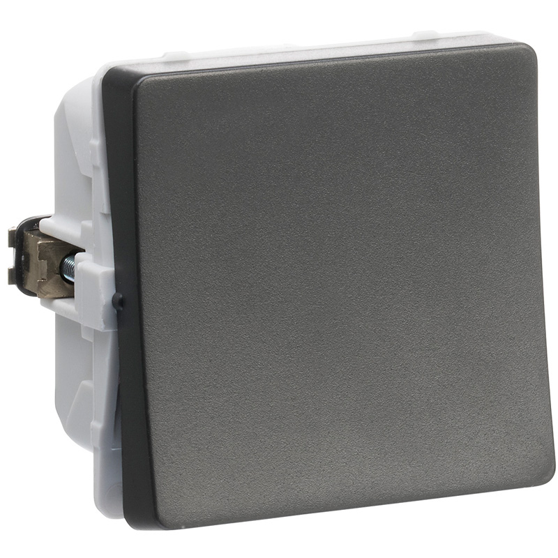 LK FUGA®afbryder 16A 1-pol sløjfeklemme, koksgrå