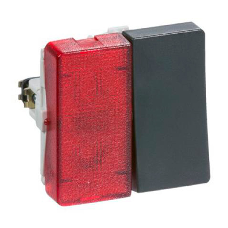 FUGA afbryder 1-pol lampe halvmodul 16A koksgrå