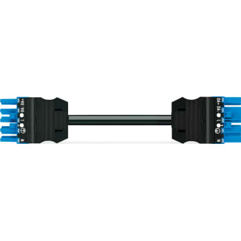 Mellemkabel 1M HF Eca Hunstik - hanstik blå