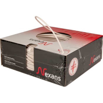 Ledning H07Z1-U 1x1,5 hvid, R100, halogenfri (PVL)