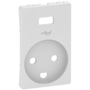 Afdækning for stikkontakt 1½m med USB hvid