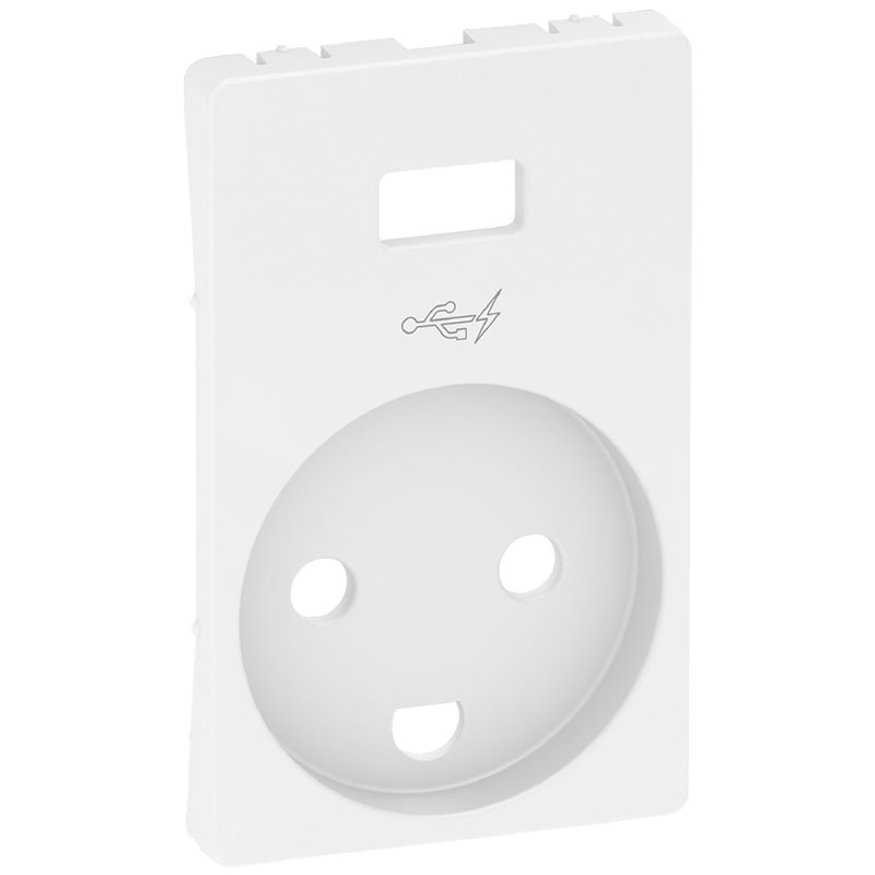 FUGA afdækning Stikk. m/j med 5V USB-lader Lysegrå