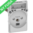 Fuga stikkontakt hospital 2-polet m/jord 1½m