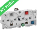 Fuga dobbelt stikkontakt 2-polet m/jord 2m