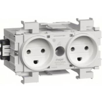 Stikkontakt Ecoline 2xDK frontm. 7035