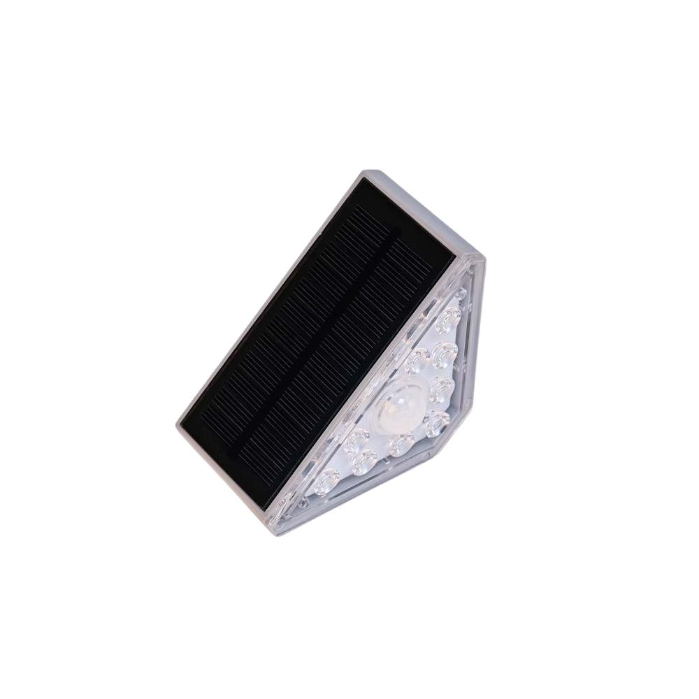Solcelle sensor trappelys med skumringssensor og IP54 beskyttelse - 2 stk., 3W effekt