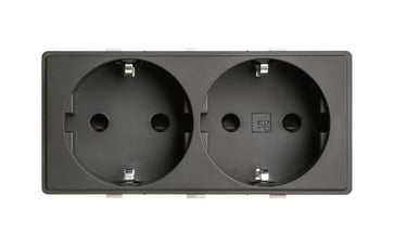 STIKKONTAKT+S SCHUKO 16A 2M ANTRACIT