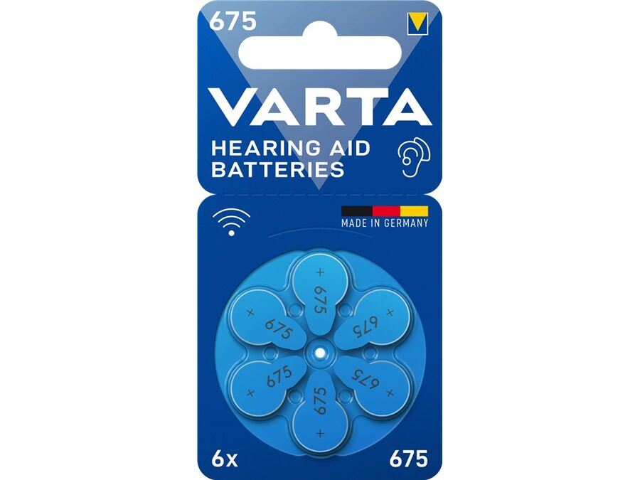 Batteri til høreapparat - PR44/675 (6 stk.)