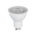 6W GU10 Spotlight i plastik, 4000K, 110d, dæmpbar - Energibesparende spot med høj farvegengivelse (RA80) - 445lm
