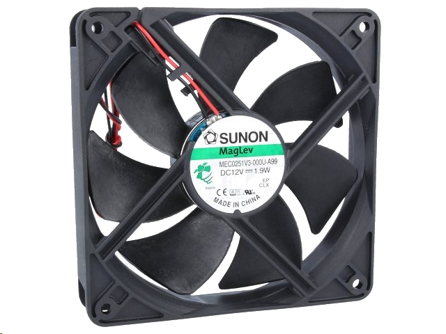 DC blæser - 120x120x25mm 12Vdc / 1,9W Vapo, 2 ledn.